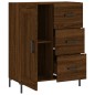 vidaXL Aparador de madera de ingeniería marrón roble 69,5x34x90 cm vidaXL Aparador de madera de ingeniería marrón roble 69,5x34x90 cm