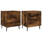 vidaXL Mesita noche 2 uds madera ingeniería roble ahumado 40x35x47,5cm vidaXL Mesita noche 2 uds madera ingeniería roble ahumado 40x35x47,5cm