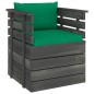 vidaXL Muebles de jardín de palets 6 piezas cojines madera maciza pino