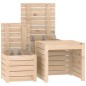 vidaXL Set de cajas de jardín 3 piezas madera maciza de pino vidaXL Set de cajas de jardín 3 piezas madera maciza de pino