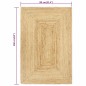 vidaXL Alfombra hecha a mano de yute natural 80x160 cm