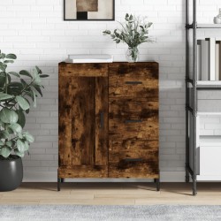 vidaXL Aparador de madera de ingeniería roble ahumado 69,5x34x90 cm