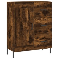 vidaXL Aparador de madera de ingeniería roble ahumado 69,5x34x90 cm
