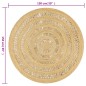 vidaXL Alfombra hecha a mano de yute trenzado 150 cm vidaXL Alfombra hecha a mano de yute trenzado 150 cm