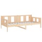 vidaXL Sofá cama de madera maciza de pino 90x200 cm vidaXL Sofá cama de madera maciza de pino 90x200 cm