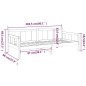 vidaXL Sofá cama de madera maciza de pino 90x200 cm vidaXL Sofá cama de madera maciza de pino 90x200 cm