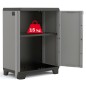 Keter Armario bajo de almacenaje Stilo gris y negro 90 cm Keter Armario bajo de almacenaje Stilo gris y negro 90 cm