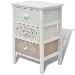 vidaXL Mueble de almacenaje estilo francés con 3 cajones madera 