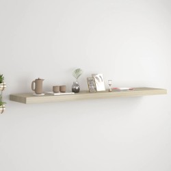 vidaXL Estante flotante de pared MDF color roble 120x23,5x3,8 cm