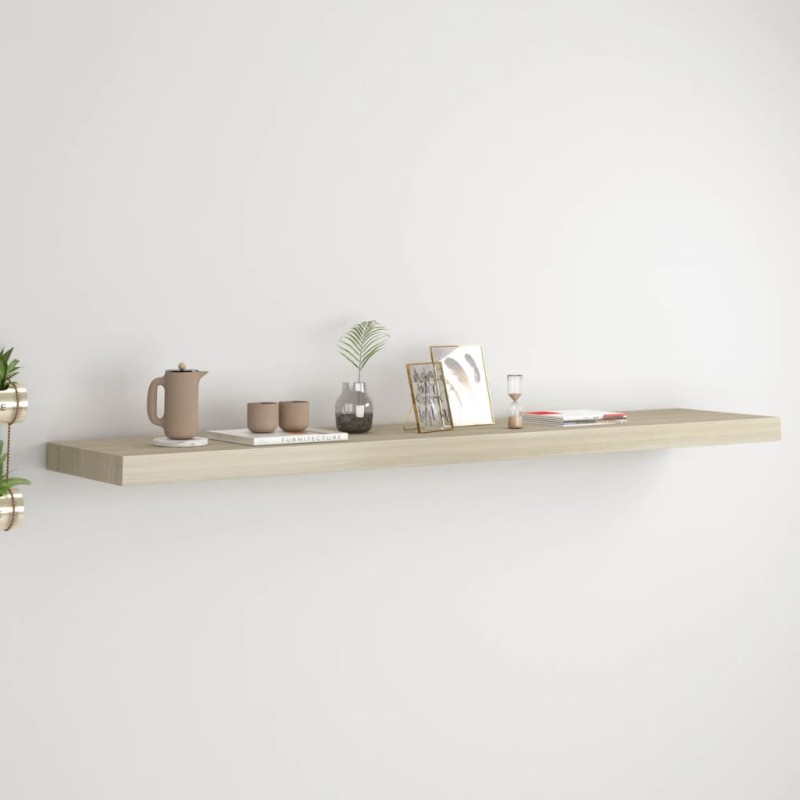 vidaXL Estante flotante de pared MDF color roble 120x23,5x3,8 cm vidaXL Estante flotante de pared MDF color roble 120x23,5x3,8 cm