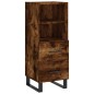 vidaXL Aparador madera de ingeniería roble ahumado 34,5x34x90 cm vidaXL Aparador madera de ingeniería roble ahumado 34,5x34x90 cm
