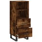 vidaXL Aparador madera de ingeniería roble ahumado 34,5x34x90 cm vidaXL Aparador madera de ingeniería roble ahumado 34,5x34x90 cm