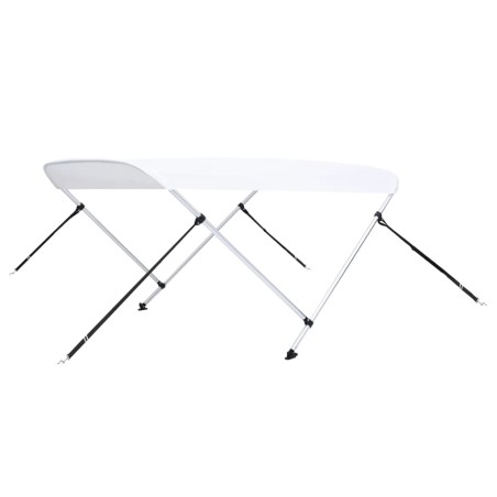 vidaXL Toldo Bimini de 2 arcos blanco 180x150x110 cm