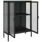 vidaXL Aparador alto vidrio y acero negro 75x35x105 cm vidaXL Aparador alto vidrio y acero negro 75x35x105 cm