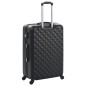 vidaXL Juego de maletas rígidas con ruedas trolley 3 piezas negro ABS vidaXL Juego de maletas rígidas con ruedas trolley 3 piezas negro ABS