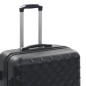 vidaXL Juego de maletas rígidas con ruedas trolley 3 piezas negro ABS vidaXL Juego de maletas rígidas con ruedas trolley 3 piezas negro ABS