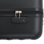 vidaXL Juego de maletas rígidas con ruedas trolley 3 piezas negro ABS vidaXL Juego de maletas rígidas con ruedas trolley 3 piezas negro ABS