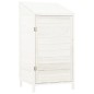 vidaXL Cobertizo de jardín madera de abeto maciza blanco 55x52x112 cm vidaXL Cobertizo de jardín madera de abeto maciza blanco 55x52x112 cm