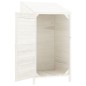 vidaXL Cobertizo de jardín madera de abeto maciza blanco 55x52x112 cm vidaXL Cobertizo de jardín madera de abeto maciza blanco 55x52x112 cm