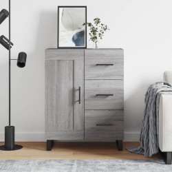 vidaXL Aparador de madera de ingeniería gris Sonoma 69,5x34x90 cm