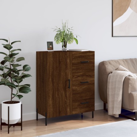 vidaXL Aparador de madera de ingeniería marrón roble 69,5x34x90 cm