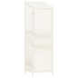 vidaXL Cobertizo de jardín madera maciza de abeto blanco 55x52x174,5cm