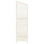 vidaXL Cobertizo de jardín madera maciza de abeto blanco 55x52x174,5cm