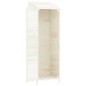 vidaXL Cobertizo de jardín madera maciza de abeto blanco 55x52x174,5cm