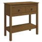 vidaXL Mesa consola de madera maciza de pino marrón miel 75x35x75 cm vidaXL Mesa consola de madera maciza de pino marrón miel 75x35x75 cm