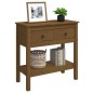 vidaXL Mesa consola de madera maciza de pino marrón miel 75x35x75 cm vidaXL Mesa consola de madera maciza de pino marrón miel 75x35x75 cm