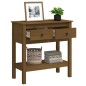 vidaXL Mesa consola de madera maciza de pino marrón miel 75x35x75 cm vidaXL Mesa consola de madera maciza de pino marrón miel 75x35x75 cm