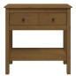 vidaXL Mesa consola de madera maciza de pino marrón miel 75x35x75 cm vidaXL Mesa consola de madera maciza de pino marrón miel 75x35x75 cm