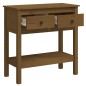 vidaXL Mesa consola de madera maciza de pino marrón miel 75x35x75 cm vidaXL Mesa consola de madera maciza de pino marrón miel 75x35x75 cm