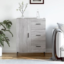 vidaXL Aparador de madera de ingeniería gris Sonoma 69,5x34x90 cm