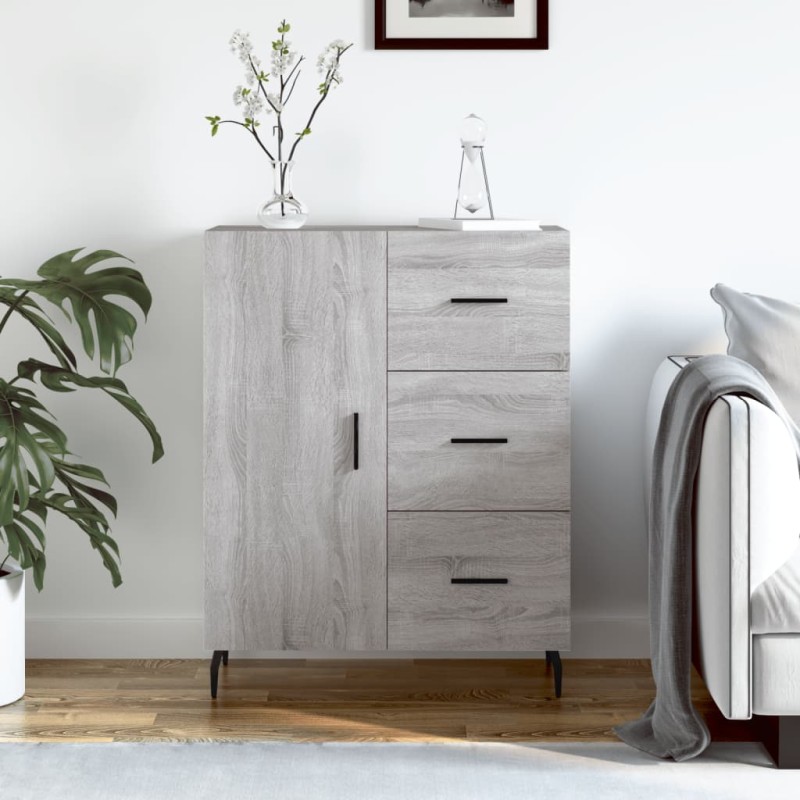 vidaXL Aparador de madera de ingeniería gris Sonoma 69,5x34x90 cm vidaXL Aparador de madera de ingeniería gris Sonoma 69,5x34x90 cm