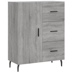vidaXL Aparador de madera de ingeniería gris Sonoma 69,5x34x90 cm