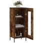 vidaXL Aparador madera de ingeniería roble ahumado 34,5x34x90 cm