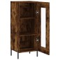 vidaXL Aparador madera de ingeniería roble ahumado 34,5x34x90 cm