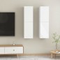 vidaXL Mueble TV 2 uds contrachapada blanco brillante 30,5x30x110 cm vidaXL Mueble TV 2 uds contrachapada blanco brillante 30,5x30x110 cm
