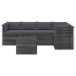 vidaXL Muebles de palets para jardín 6 pzas cojines madera maciza pino vidaXL Muebles de palets para jardín 6 pzas cojines madera maciza pino