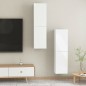 vidaXL Mueble TV 2 uds contrachapada blanco brillante 30,5x30x110 cm vidaXL Mueble TV 2 uds contrachapada blanco brillante 30,5x30x110 cm