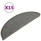 vidaXL Alfombras de peldaños de escalera 15 uds gris 56x17x3 cm vidaXL Alfombras de peldaños de escalera 15 uds gris 56x17x3 cm