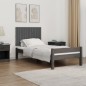 vidaXL Cabecero de cama de pared madera maciza pino gris 95,5x3x60 cm vidaXL Cabecero de cama de pared madera maciza pino gris 95,5x3x60 cm