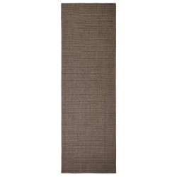 vidaXL Alfombra de sisal natural marrón 80x250 cm
