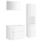 vidaXL Juego de muebles de baño madera de ingeniería blanco brillo vidaXL Juego de muebles de baño madera de ingeniería blanco brillo