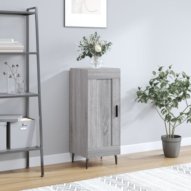 vidaXL Aparador madera de ingeniería gris Sonoma 34,5x34x90 cm