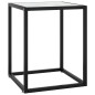 vidaXL Mesa de centro negra con vidrio de mármol blanco 40x40x50 cm vidaXL Mesa de centro negra con vidrio de mármol blanco 40x40x50 cm