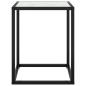 vidaXL Mesa de centro negra con vidrio de mármol blanco 40x40x50 cm vidaXL Mesa de centro negra con vidrio de mármol blanco 40x40x50 cm