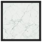 vidaXL Mesa de centro negra con vidrio de mármol blanco 40x40x50 cm vidaXL Mesa de centro negra con vidrio de mármol blanco 40x40x50 cm