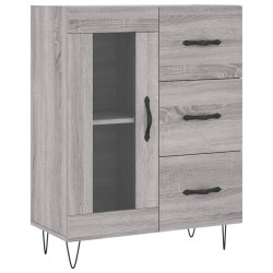 vidaXL Aparador de madera de ingeniería gris Sonoma 69,5x34x90 cm